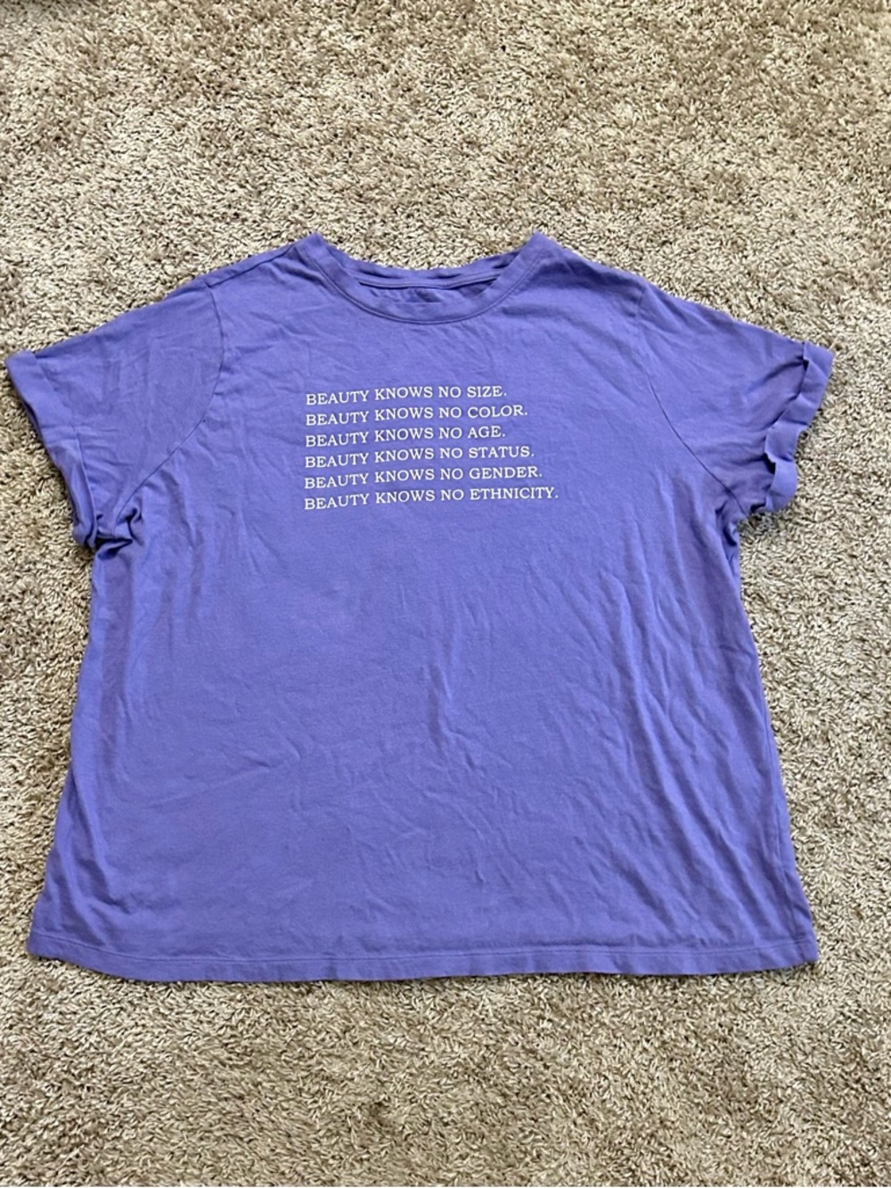 Ava & Viv Purple "Beauty" Graphic Tee